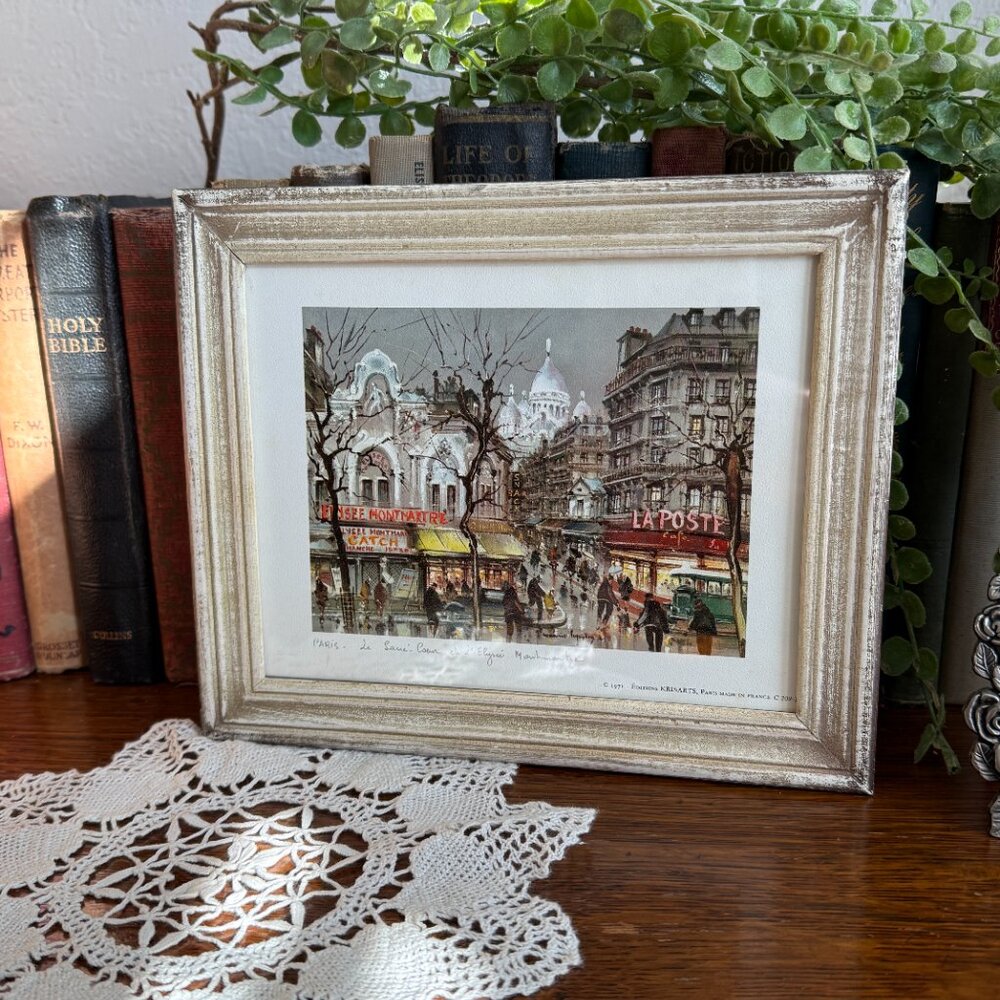 1971 French Signed Print of "Du Tertre in Montmarte" by Maurice Legendre - Picture 3 of 11